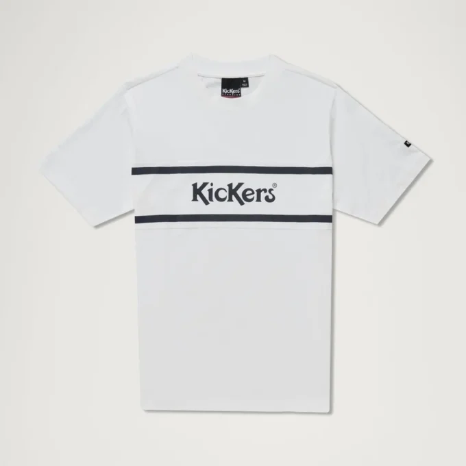 Yetişkin Erkek Kickers Klasik Kısa Kollu Tişört Beyaz