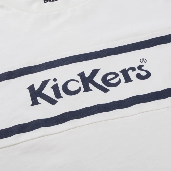 Yetişkin Erkek Kickers Klasik Kısa Kollu Tişört Beyaz
