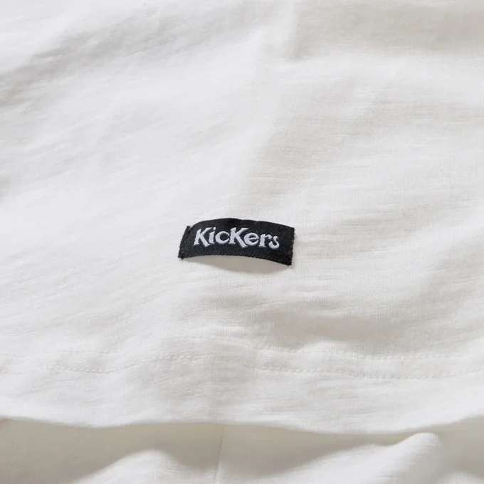 Yetişkin Erkek Kickers Klasik Kısa Kollu Tişört Beyaz