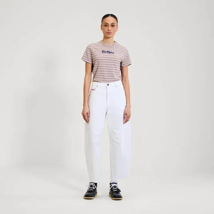 Yetişkin Kadın Kickers Classic Body Con Tişört Çok Renkli