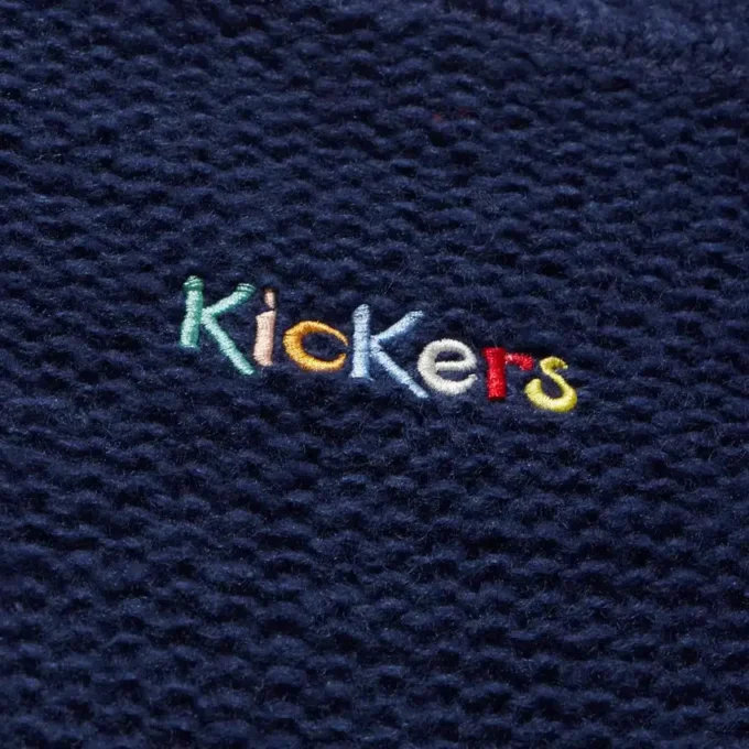 Yetişkin Kadın Kickers Kayık Yaka Geniş Kollu Örgü Lacivert
