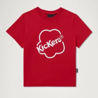 Yetişkin Kadın Kickers Klasik Dar Tişört Kırmızı
