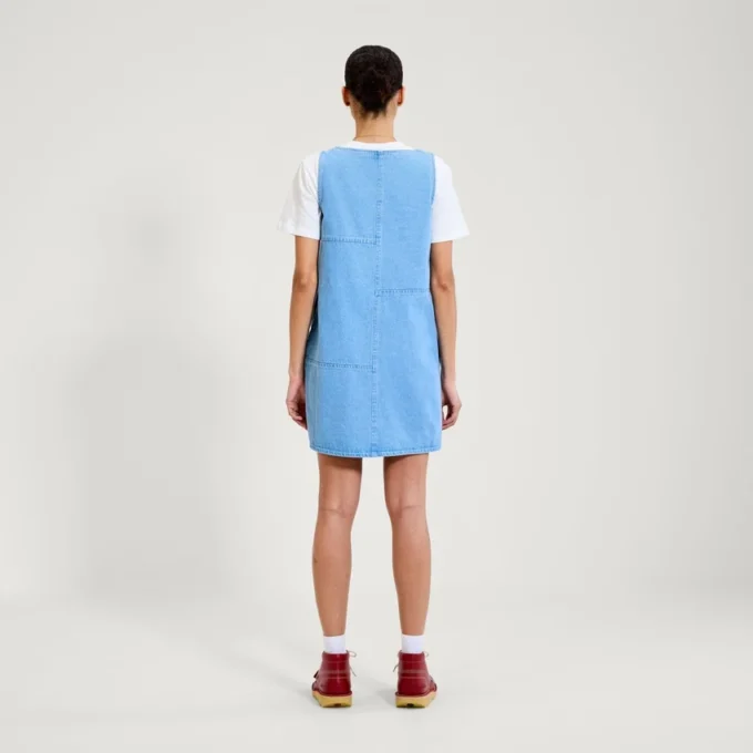 Yetişkin Kadın Kickers Klasik Denim Mini Elbise Mavi