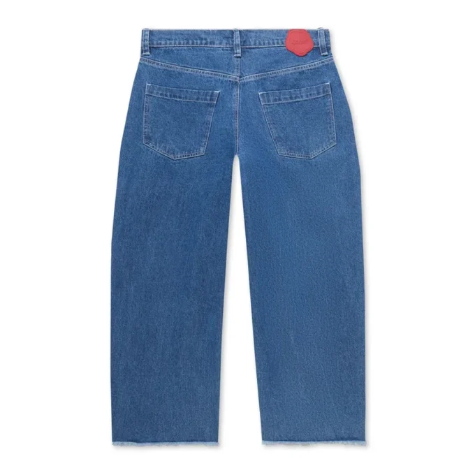 Yetişkin Kadın Kickers Klasik Fıçı Paça Jean Mavi