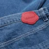 Yetişkin Kadın Kickers Klasik Fıçı Paça Jean Mavi