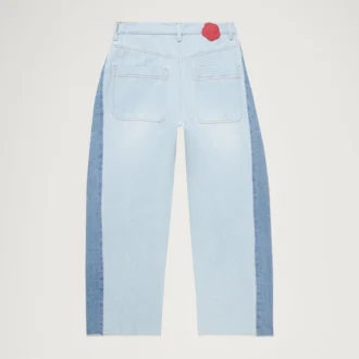 Yetişkin Kadın Kickers Klasik Geniş Paça Barrel Jean Mavi