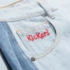 Yetişkin Kadın Kickers Klasik Geniş Paça Barrel Jean Mavi