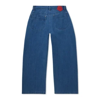 Yetişkin Kadın Kickers Klasik Geniş Paça Jean Mavi
