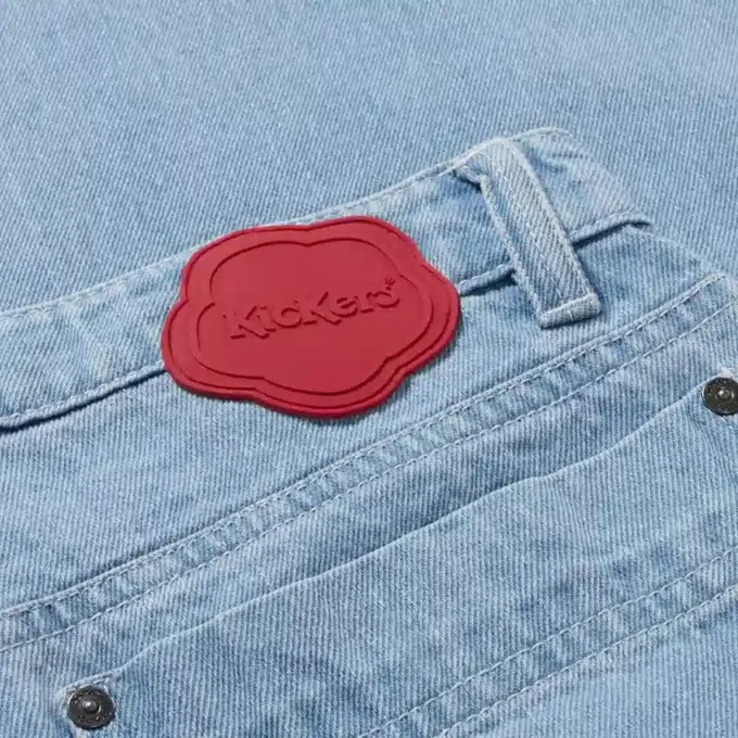 Yetişkin Kadın Kickers Klasik Geniş Paça Jean Mavi