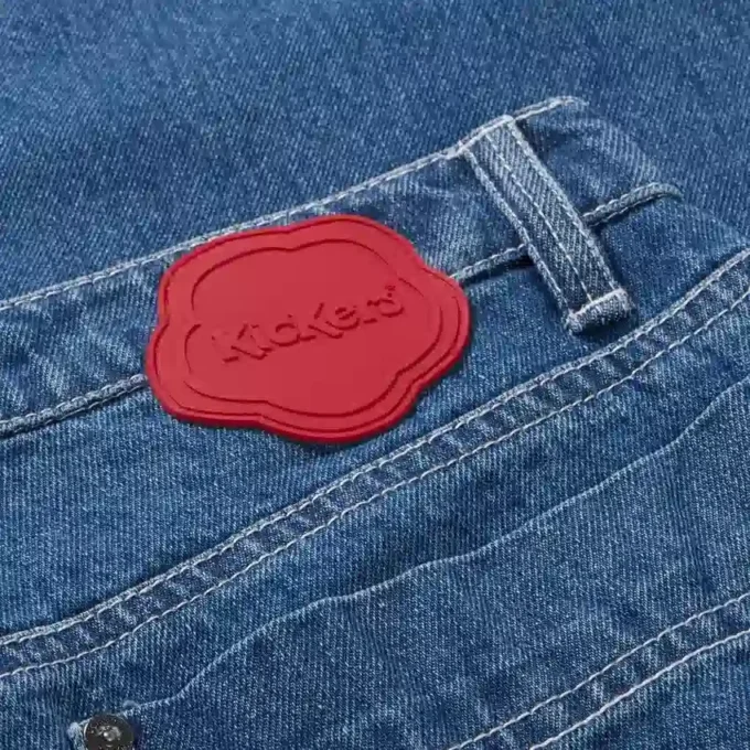 Yetişkin Kadın Kickers Klasik Geniş Paça Jean Mavi