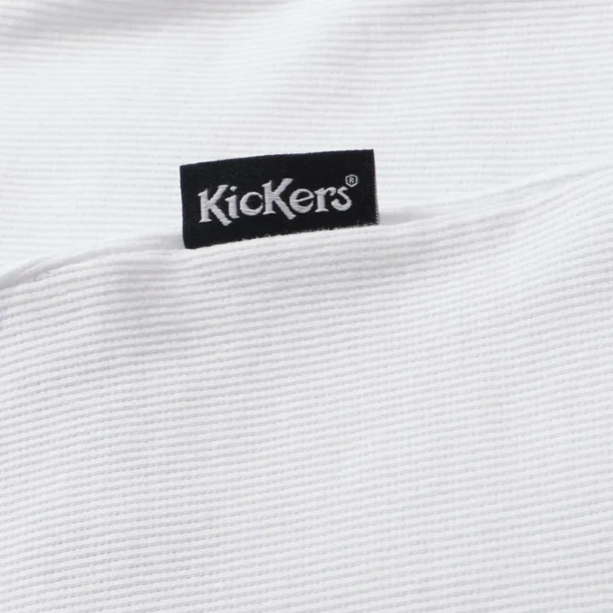 Yetişkin Kadın Kickers Klasik Nervürlü Yelek Beyaz