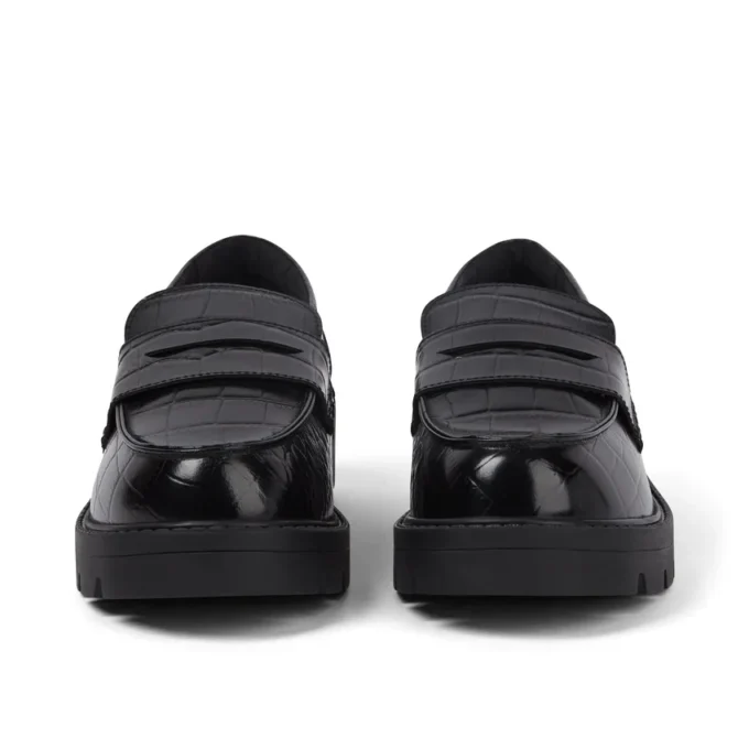 Yetişkin Kadın Kori Loafer Croc Deri Siyah