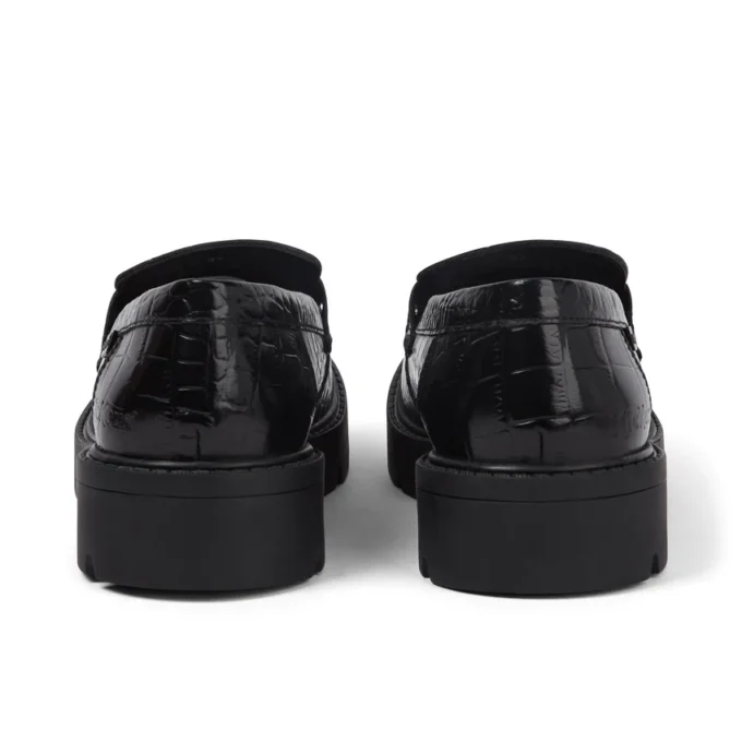 Yetişkin Kadın Kori Loafer Croc Deri Siyah