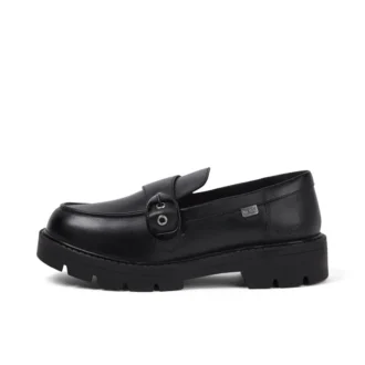 Yetişkin Kadın Kori Monk Strap Deri Siyah
