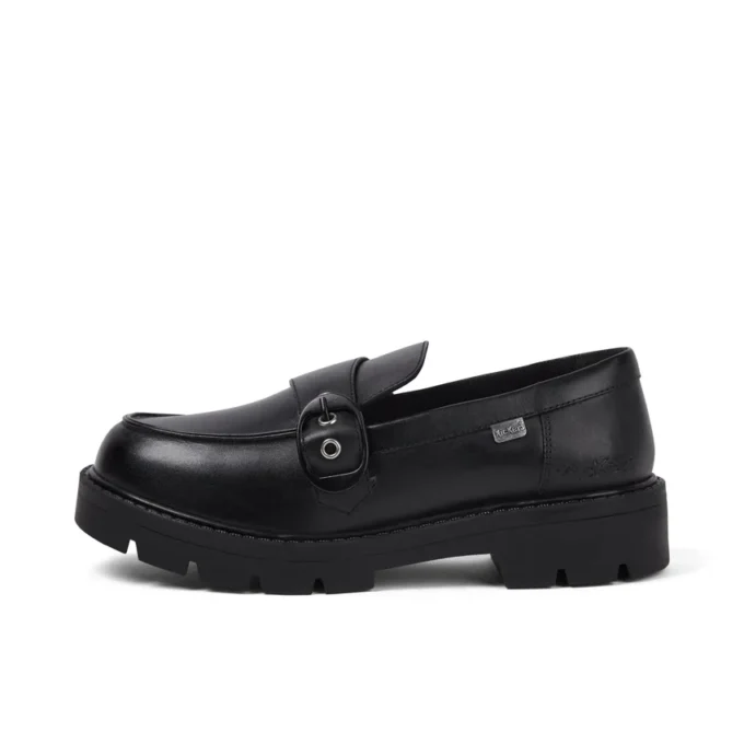 Yetişkin Kadın Kori Monk Strap Deri Siyah