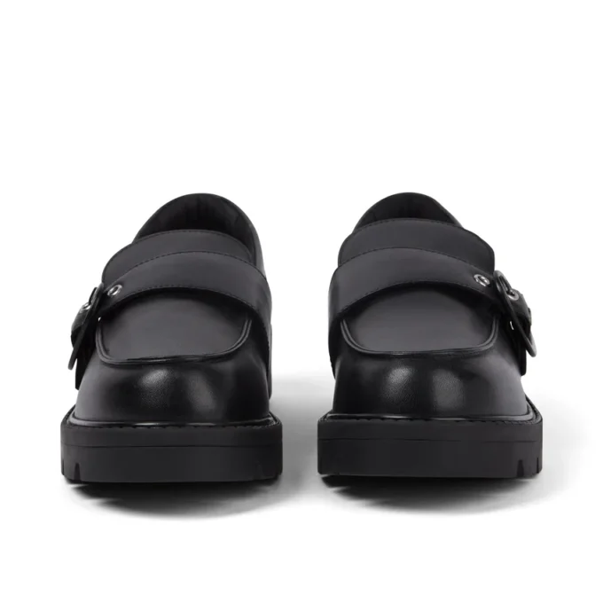 Yetişkin Kadın Kori Monk Strap Deri Siyah