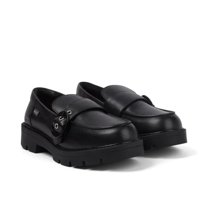 Yetişkin Kadın Kori Monk Strap Deri Siyah