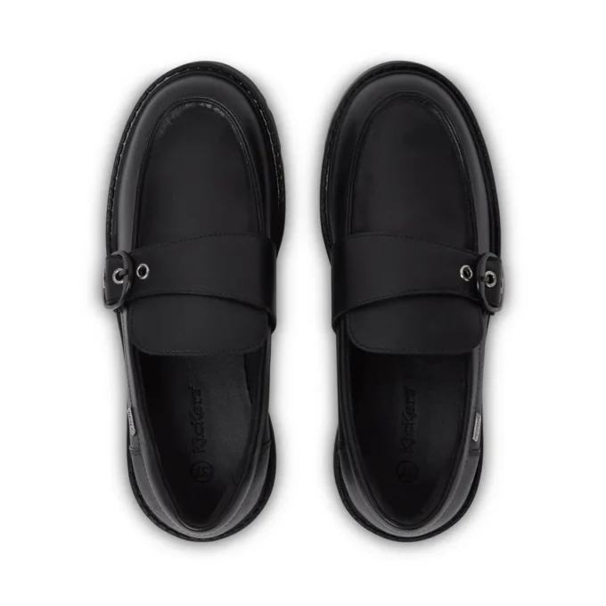 Yetişkin Kadın Kori Monk Strap Deri Siyah