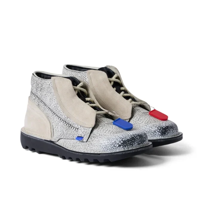Yetişkin Unisex ACW* Kick Hi Deri Botlar Beyaz