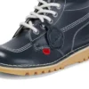 Yetişkin Unisex Deri Kick Hi Core Navy