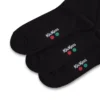 Yetişkin Unisex Günlük Crew 3’lü Çorap Seti Siyah