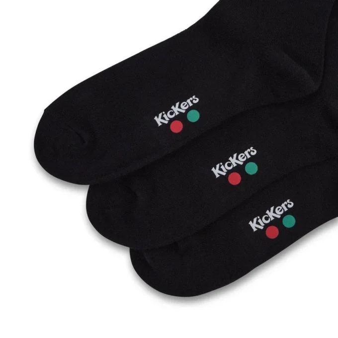 Yetişkin Unisex Günlük Crew 3’lü Çorap Seti Siyah