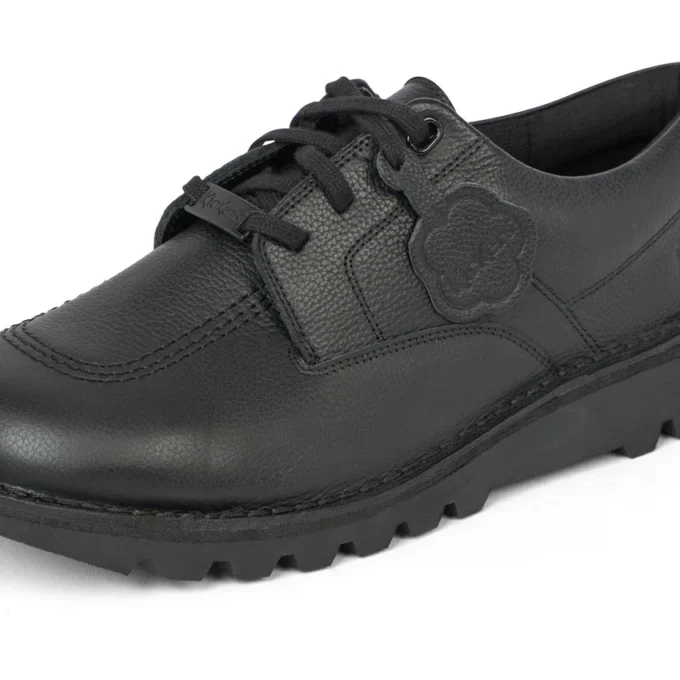 Yetişkin Unisex Kick Ayakkabı Tumble Deri Siyah