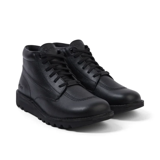 Yetişkin Unisex Kick Boot Tumble Deri Siyah