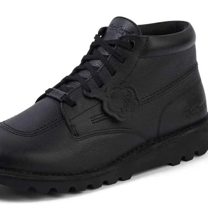 Yetişkin Unisex Kick Boot Tumble Deri Siyah