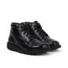 Yetişkin Unisex Kick Hi Croc Deri Botlar Siyah