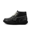 Yetişkin Unisex Kick Hi Damarlı Deri Mains Gri
