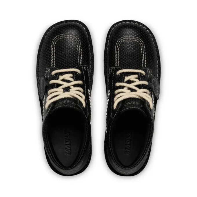 Yetişkin Unisex Kick Hi Damarlı Deri Mains Gri