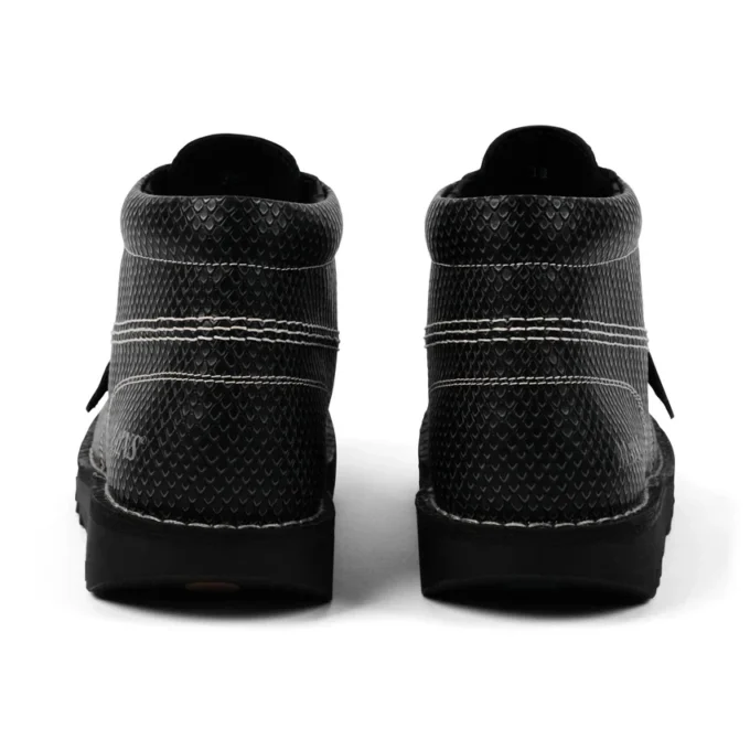Yetişkin Unisex Kick Hi Damarlı Deri Mains Gri