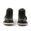 Yetişkin Unisex Kick Hi Damarlı Deri Mains Koyu Yeşil