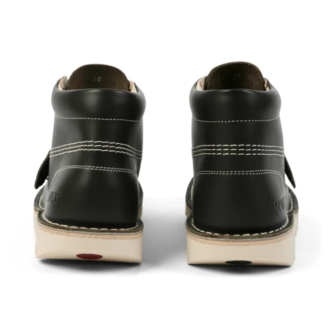 Yetişkin Unisex Kick Hi Damarlı Deri Mains Koyu Yeşil