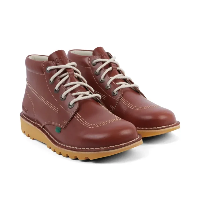 Yetişkin Unisex Kick Hi Deri Koyu Kahverengi