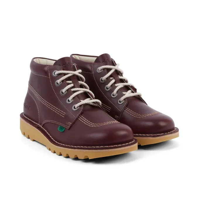 Yetişkin Unisex Kick Hi Deri Koyu Kırmızı