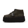Yetişkin Unisex Kick Hi Platform Deri Siyah/Haki
