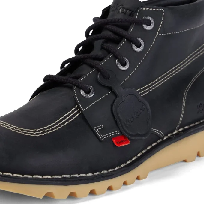 Yetişkin Unisex Kick Hi Siyah/Beyaz