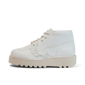 Yetişkin Unisex Kick Hi Stack Deri Alternatif Beyaz