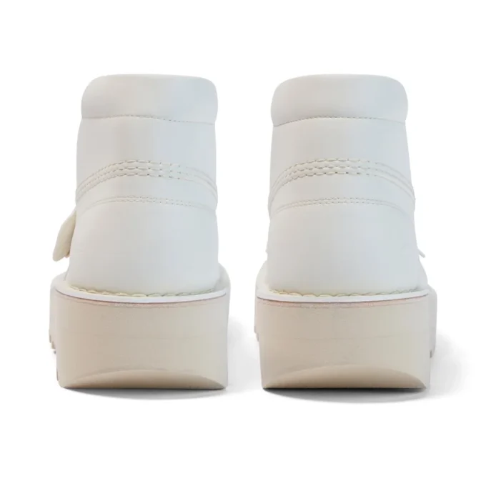 Yetişkin Unisex Kick Hi Stack Deri Alternatif Beyaz