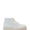 Yetişkin Unisex Kick Hi Stack Deri Alternatif Beyaz