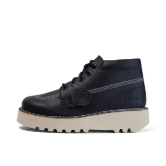 Yetişkin Unisex Kick Hi Stack Deri Alternatif Siyah