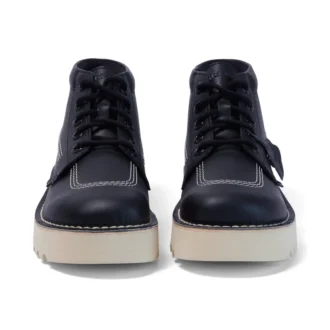 Yetişkin Unisex Kick Hi Stack Deri Alternatif Siyah
