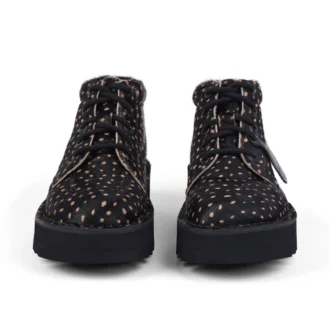 Yetişkin Unisex Kick Hi Stack Spot Deri Siyah