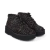 Yetişkin Unisex Kick Hi Stack Spot Deri Siyah