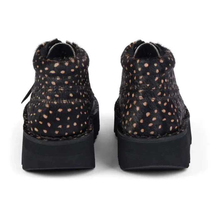 Yetişkin Unisex Kick Hi Stack Spot Deri Siyah