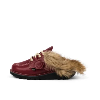 Yetişkin Unisex Kick Mule Fur Mains Kırmızı