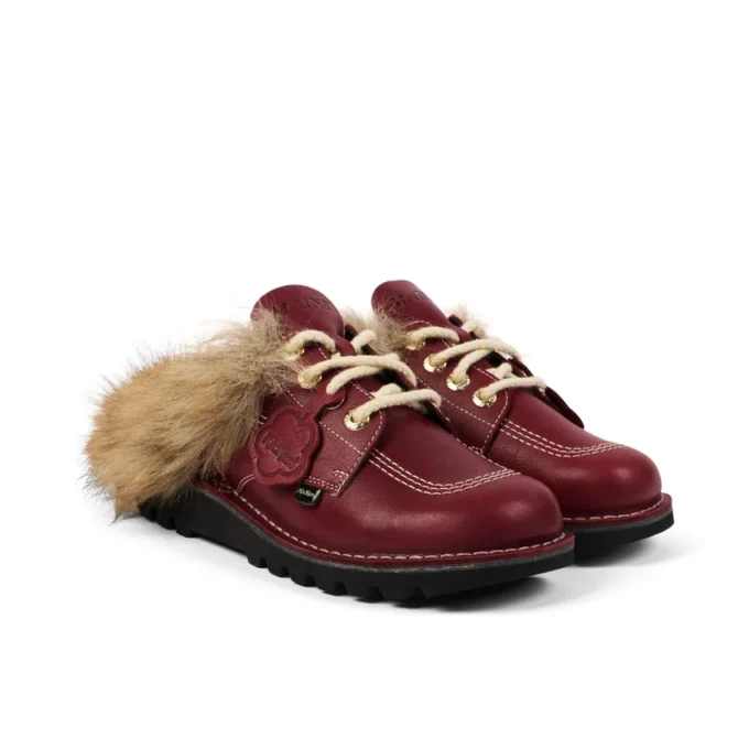 Yetişkin Unisex Kick Mule Fur Mains Kırmızı