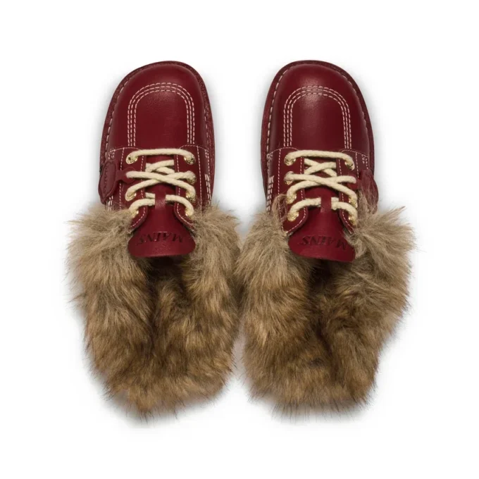 Yetişkin Unisex Kick Mule Fur Mains Kırmızı